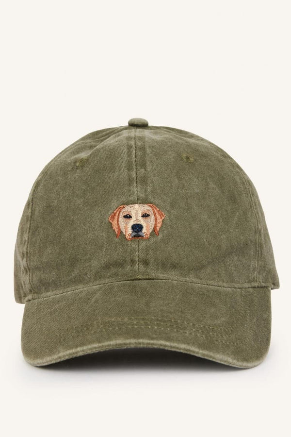 Mens Embroidered Cotton Cap Khaki Hat