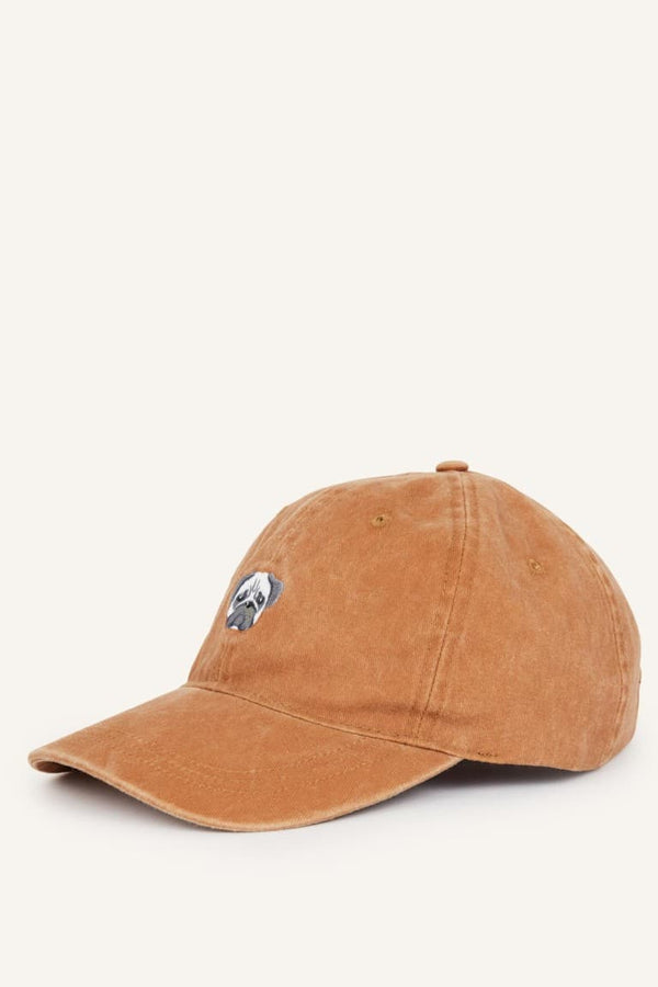 Mens Embroidered Cotton Cap Khaki Hat