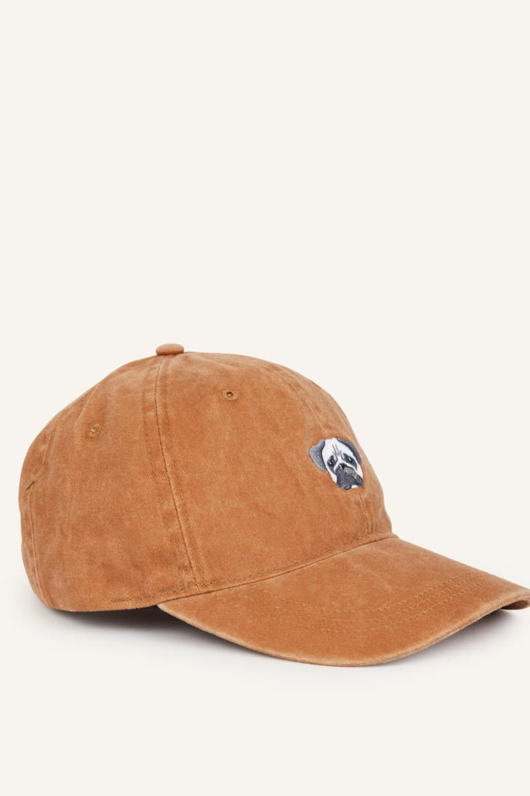 Mens Embroidered Cotton Cap Khaki Hat