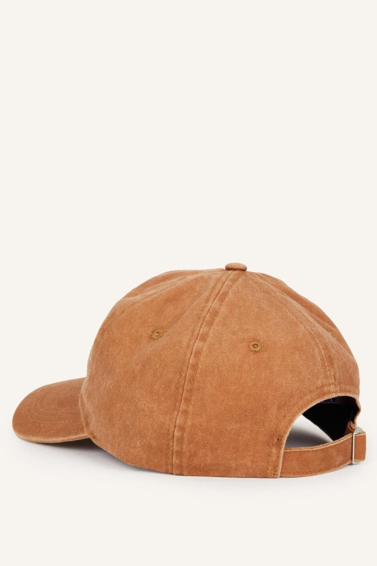Mens Embroidered Cotton Cap Khaki Hat
