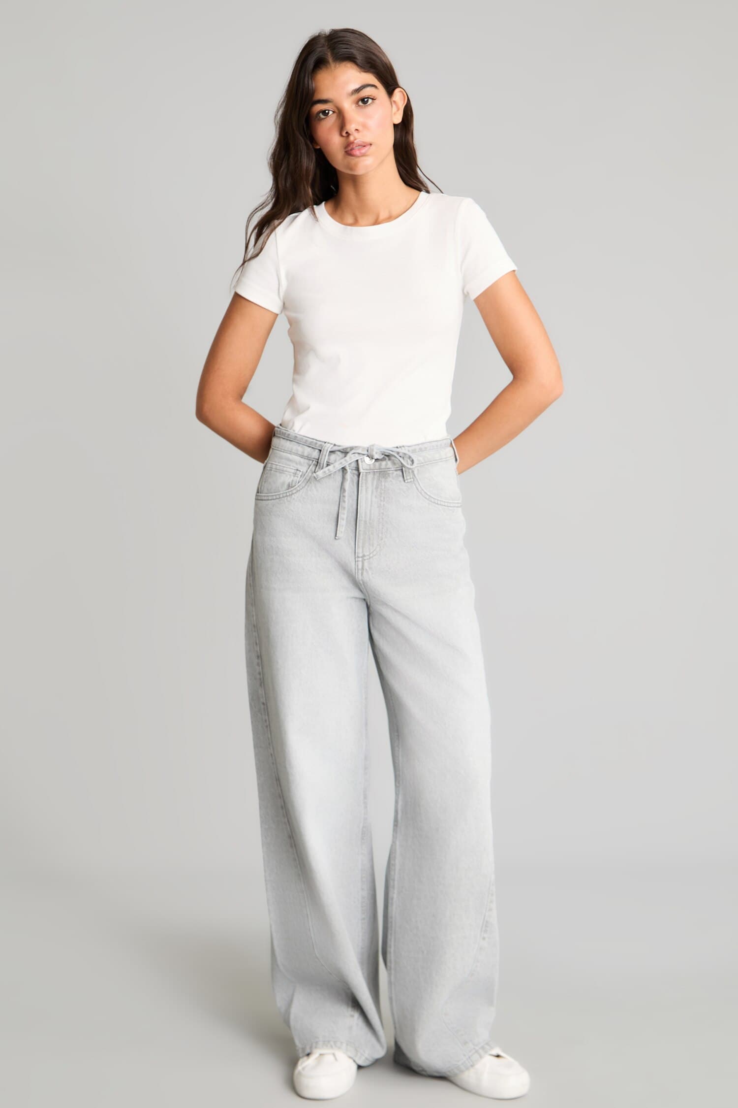 Wide Leg High Waist Straight Leg Long Jeans Secondary image