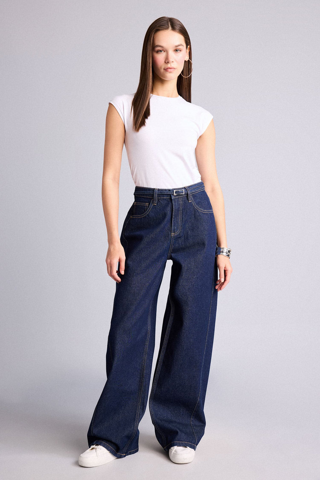 Wide Leg High Waist Straight Leg Long Jeans
