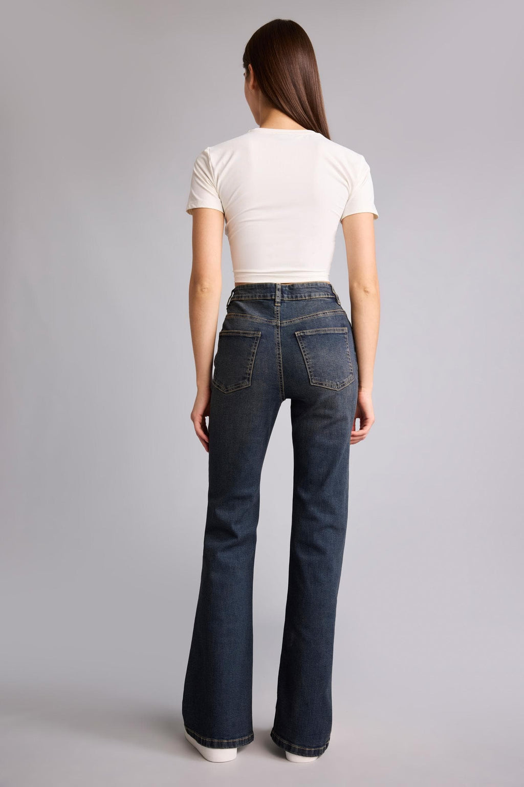 Mia Flare Fit High Waist Straight Leg Long Jeans