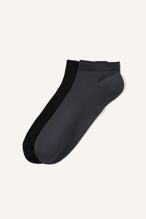 Mens Seamless 2-Pack Modal Booties Socks