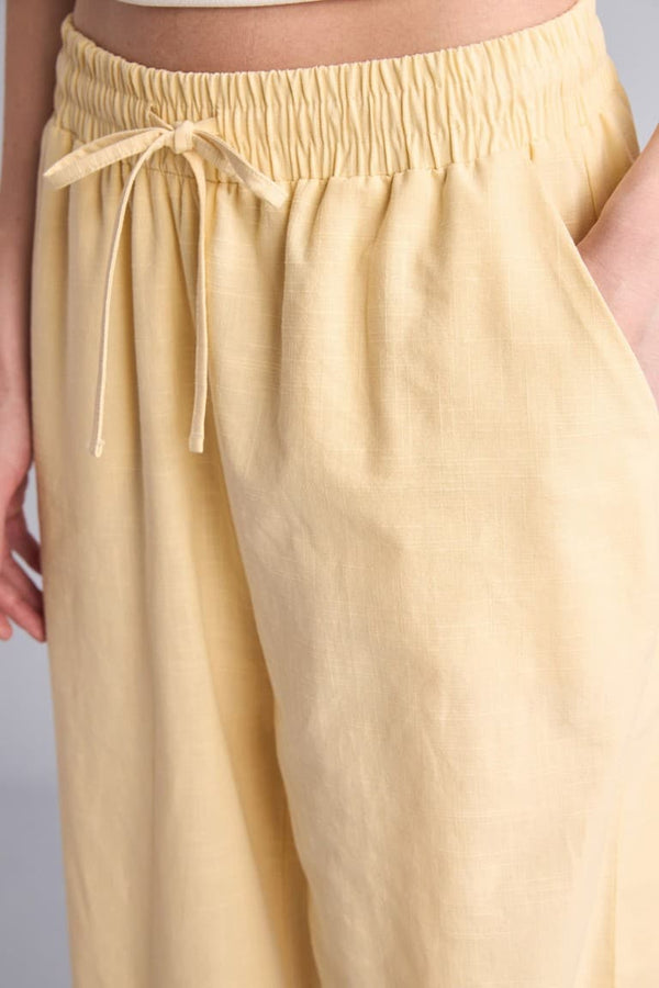 100% Cotton Balloon High Waist Trousers with Fit Pockets