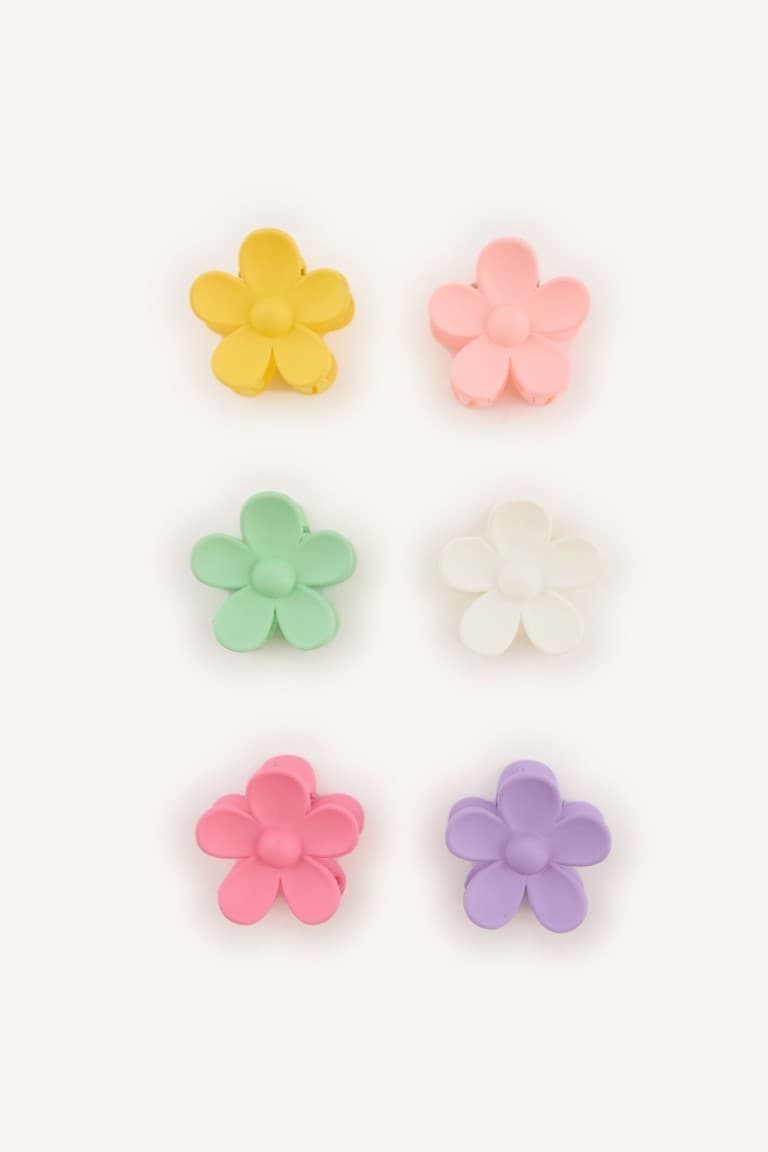 Girls 6-Piece Floral Hair Clip Main image