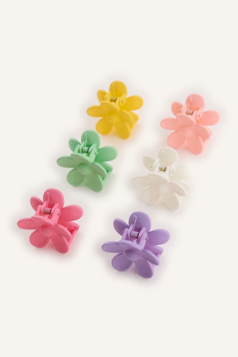 Girls 6-Piece Floral Hair Clip