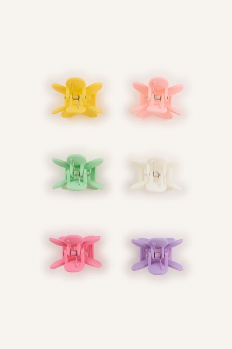 Girls 6-Piece Floral Hair Clip