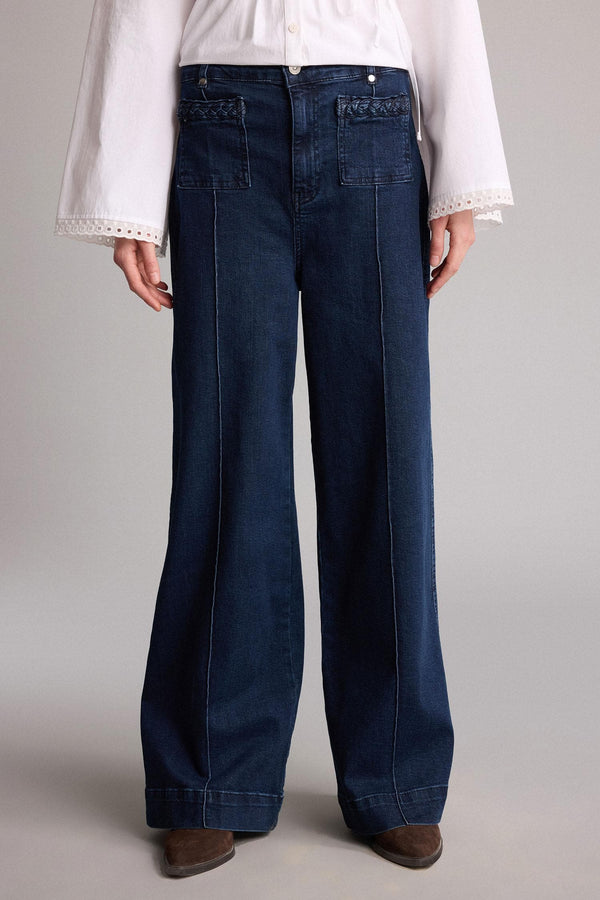 Manuka x Defacto Wide Leg High Waist Long White Jeans