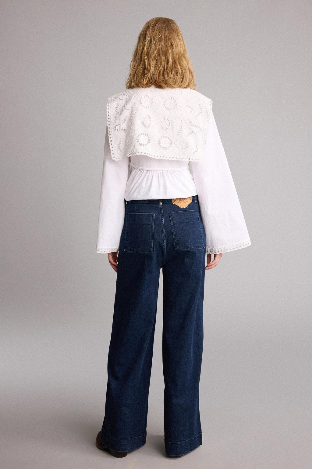 Manuka x Defacto Wide Leg High Waist Long White Jeans