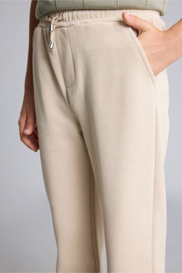 Regular Fit Straight Leg Pique Pants Boy