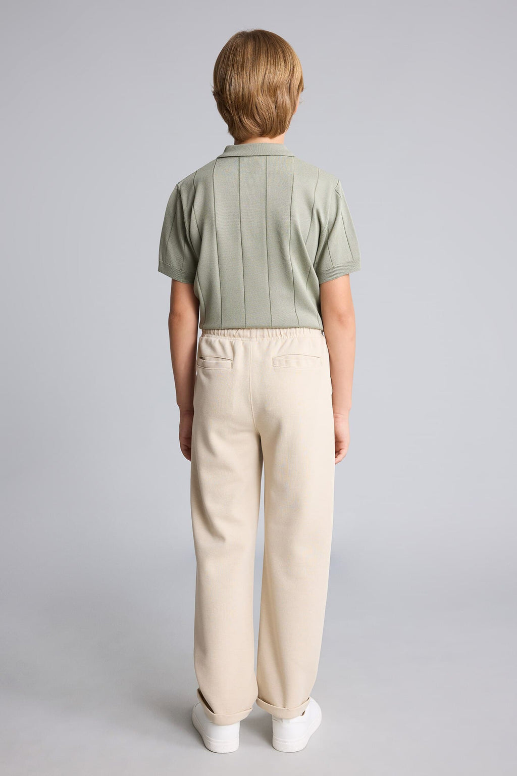 Regular Fit Straight Leg Pique Pants Boy