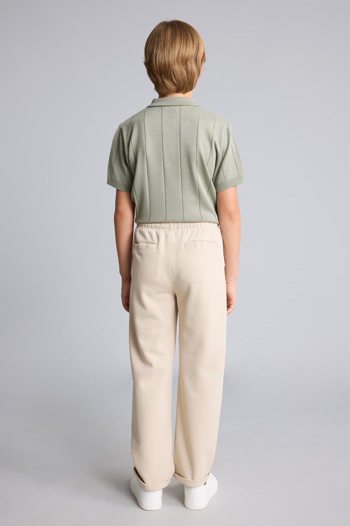 Regular Fit Straight Leg Pique Pants Boy