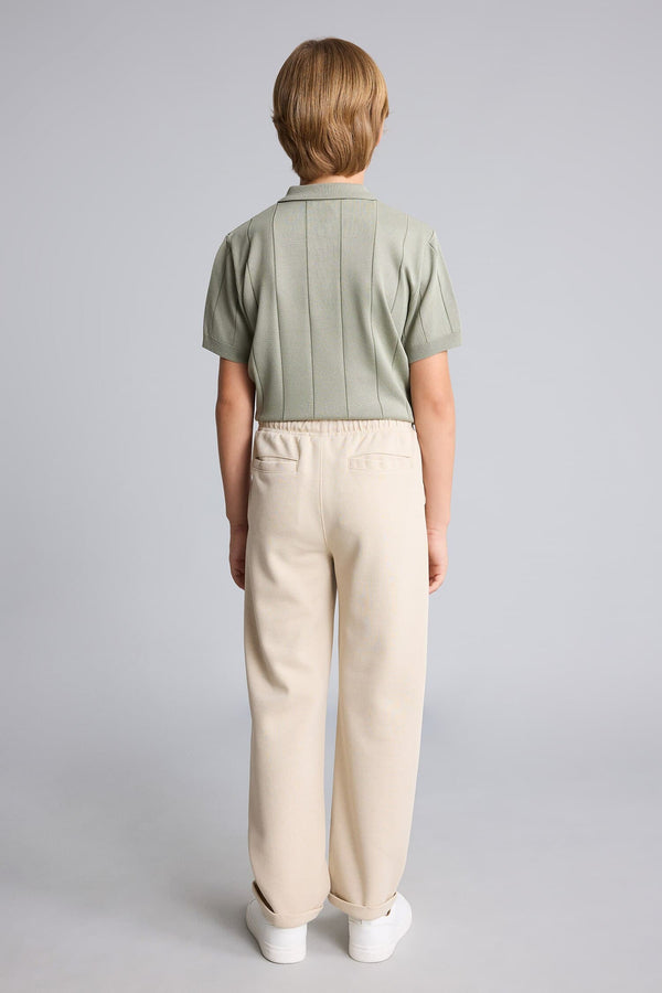 Regular Fit Straight Leg Pique Pants Boy