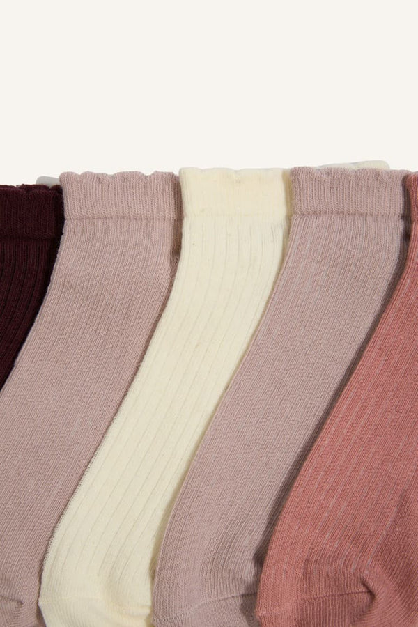 Women 5-Pack Cotton Booties Socks