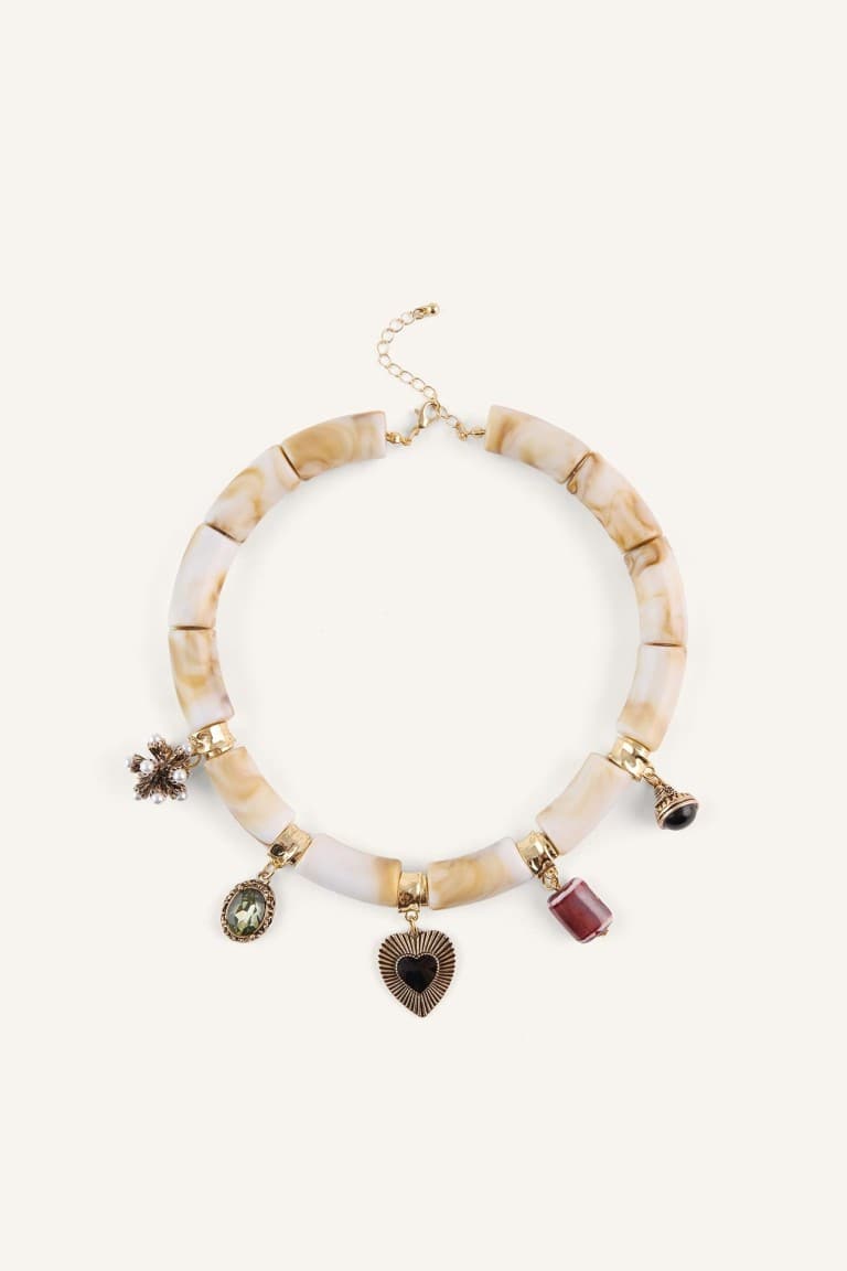Women Charm Detailed Necklace