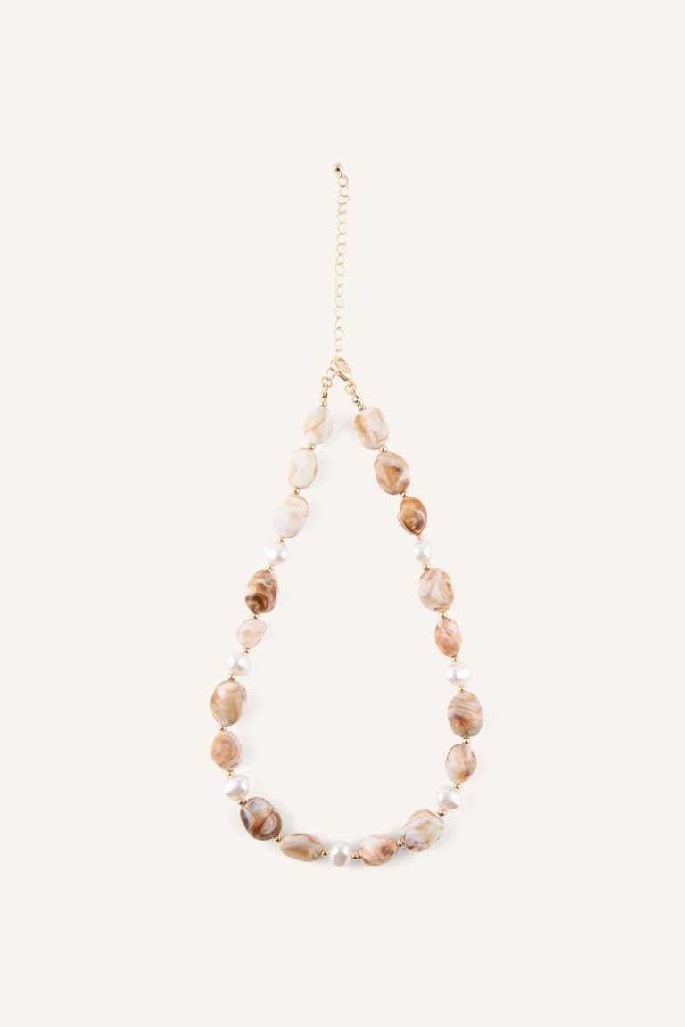 Women Natural Stone Patterned Stone Necklace Main image
