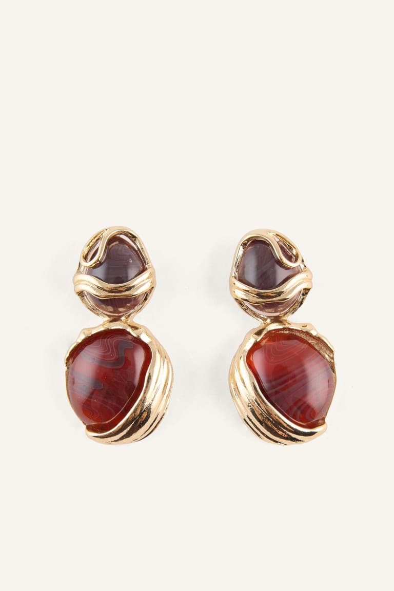 Women Stone Dangle Earrings Secondary image