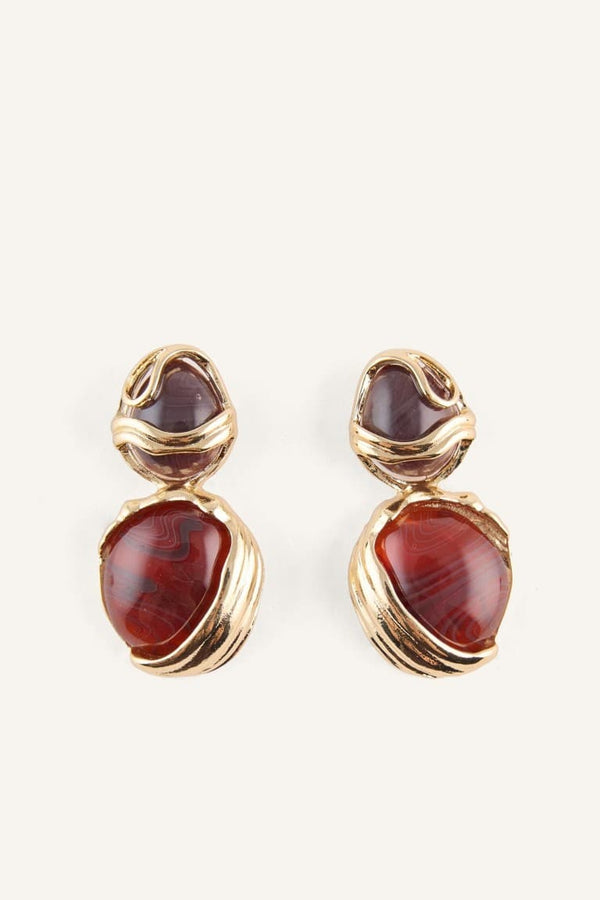 Women Stone Dangle Earrings