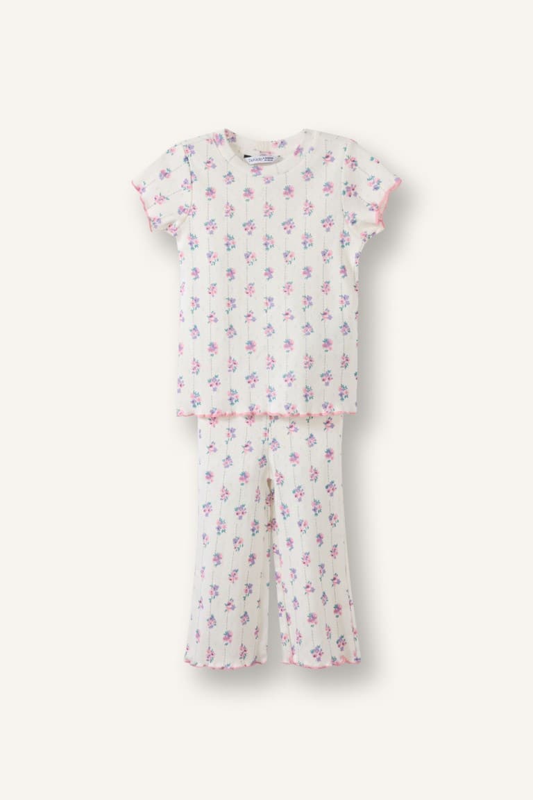 100% Cotton Dress & Suit Relax Fit Shorts T-Shirt Set 2 Pcs Girl