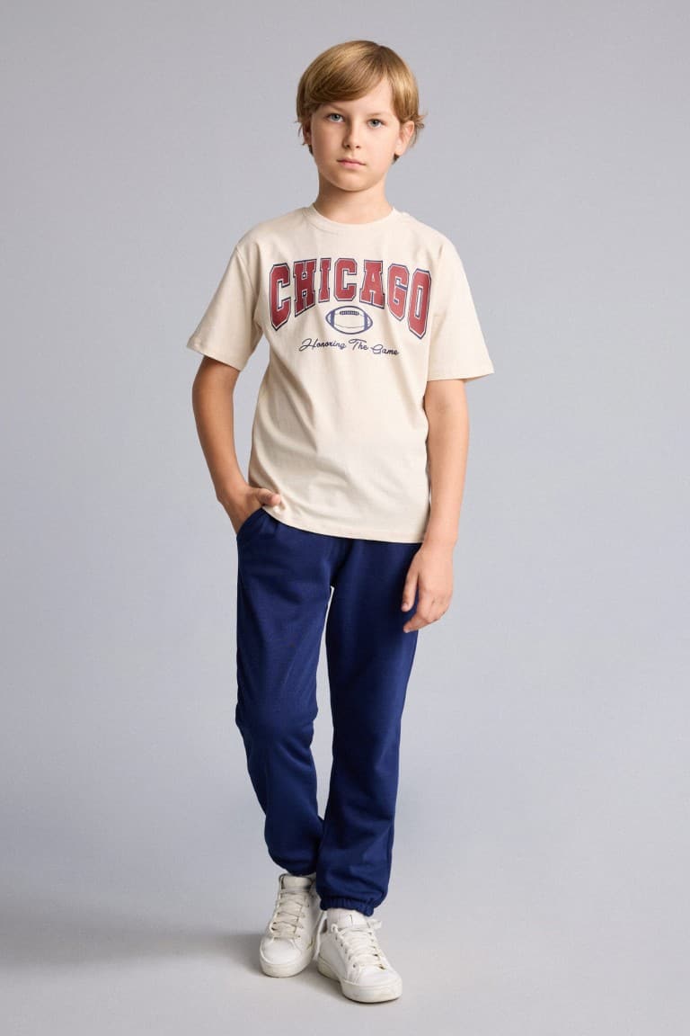 Printed T-Shirt Sweatpants 2-Pack Green Set Boys