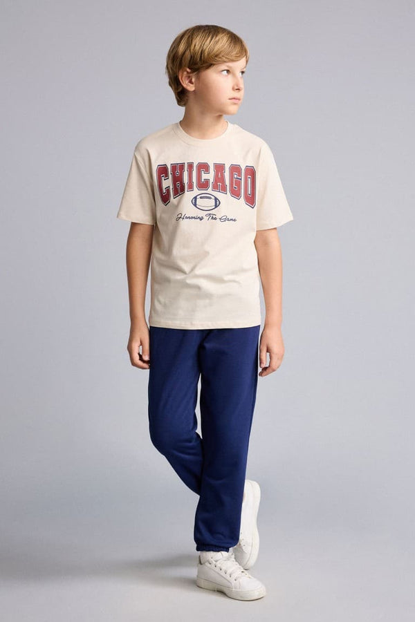 Printed T-Shirt Sweatpants 2-Pack Green Set Boys