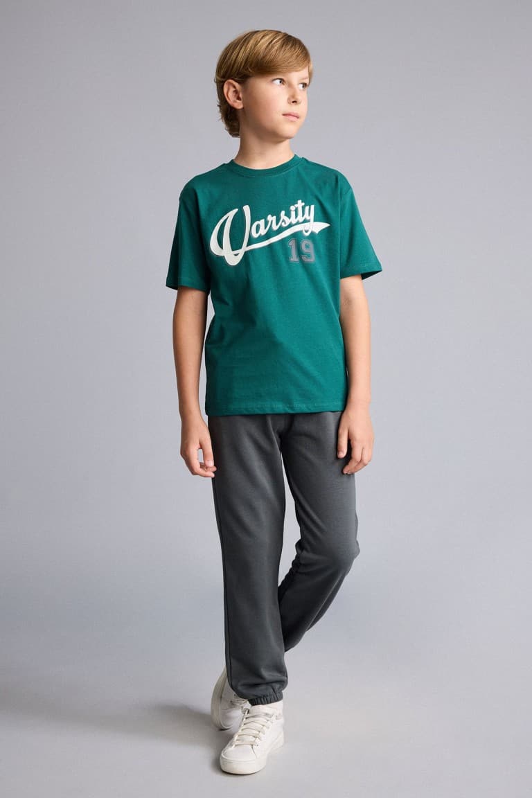Printed T-Shirt Sweatpants 2-Pack Green Set Boys