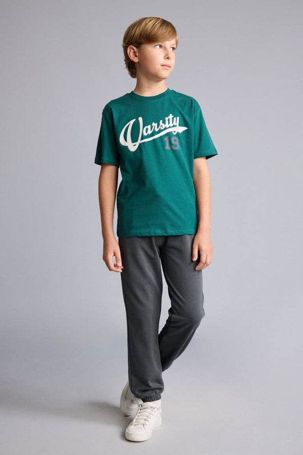 Printed T-Shirt Sweatpants 2-Pack Green Set Boys