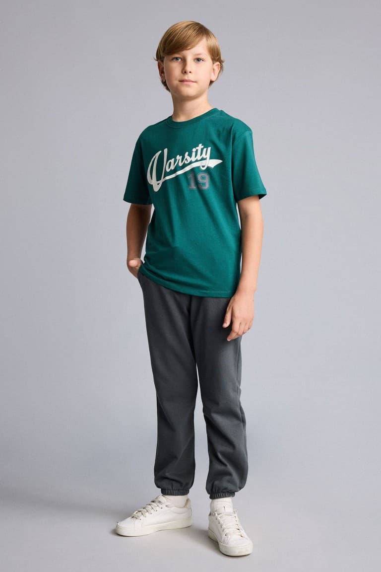 Printed T-Shirt Sweatpants 2-Pack Green Set Boys