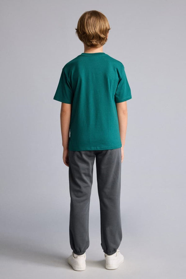 Printed T-Shirt Sweatpants 2-Pack Green Set Boys