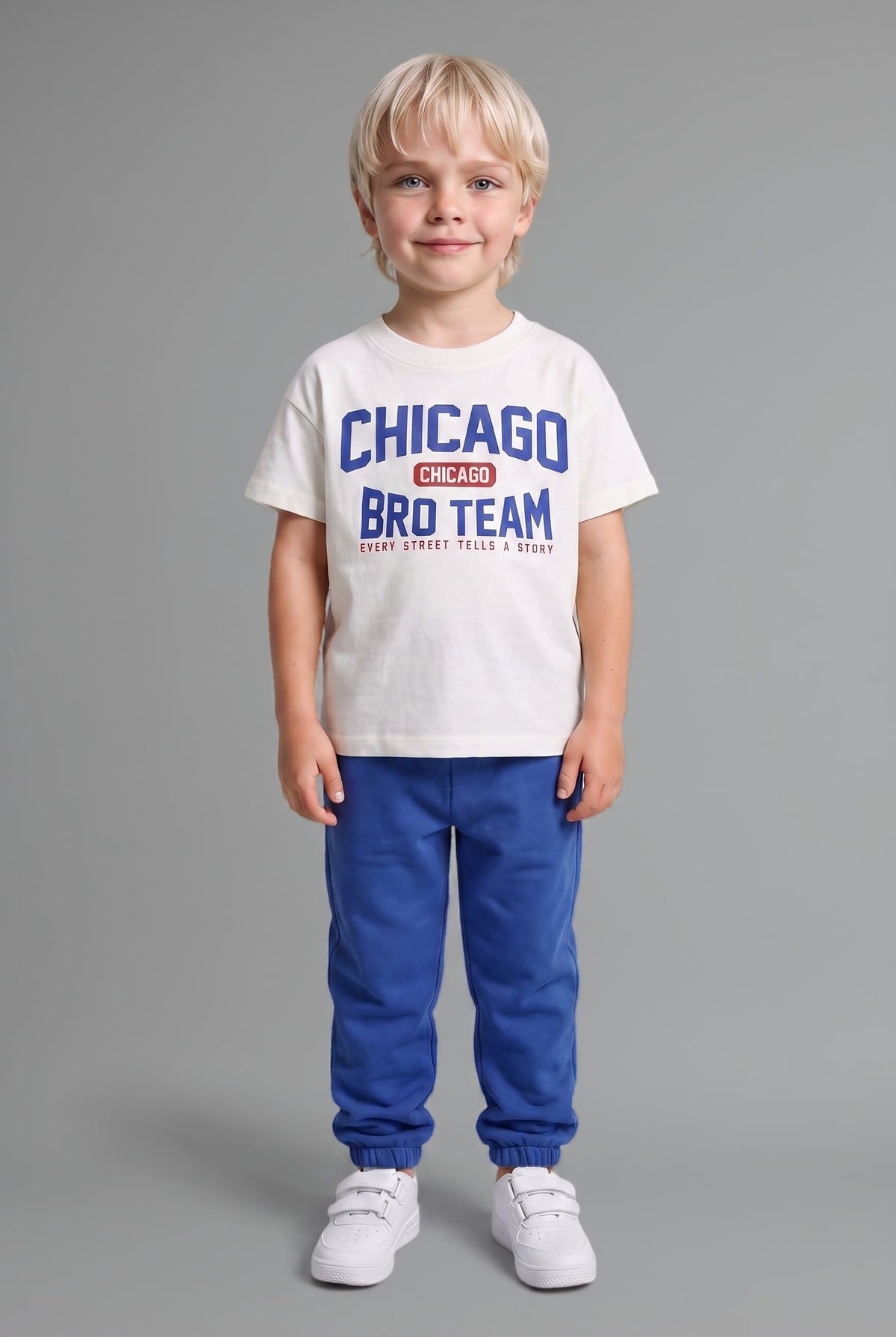 Printed T-Shirt Regular Fit Sweatpants 2 Pcs Boy Main image
