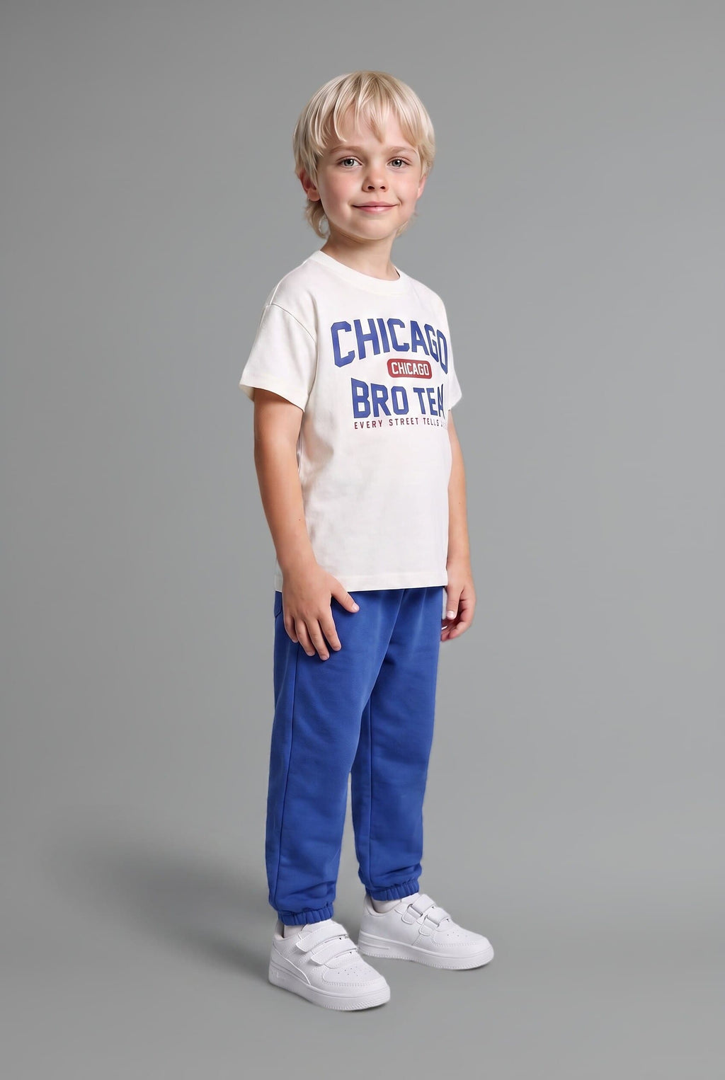 Printed T-Shirt Regular Fit Sweatpants 2 Pcs Boy