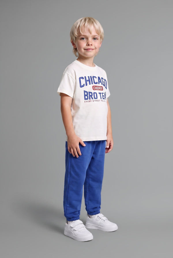 Printed T-Shirt Regular Fit Sweatpants 2 Pcs Boy