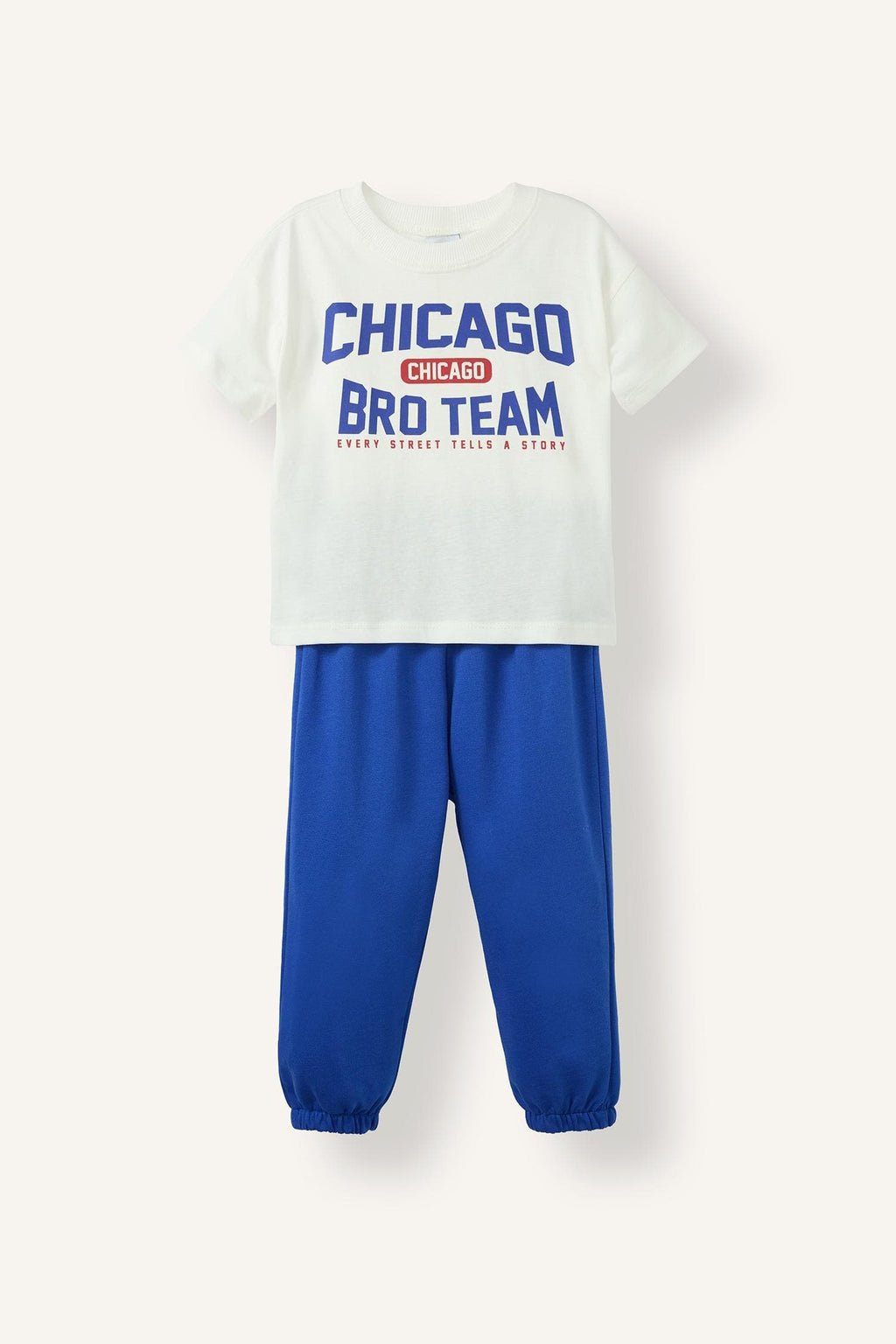 Printed T-Shirt Regular Fit Sweatpants 2 Pcs Boy