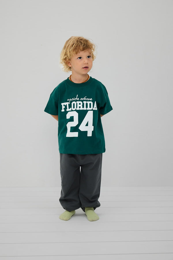 Printed T-Shirt Regular Fit Sweatpants 2 Pcs Boy