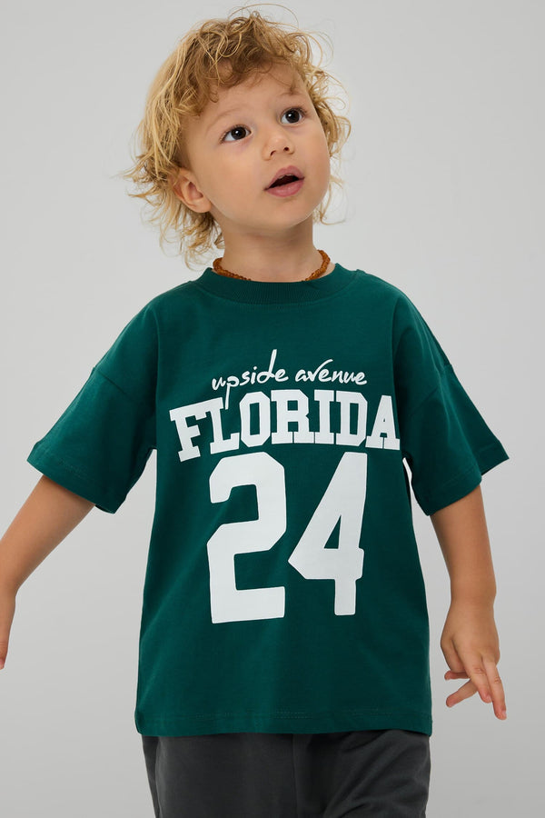 Printed T-Shirt Regular Fit Sweatpants 2 Pcs Boy