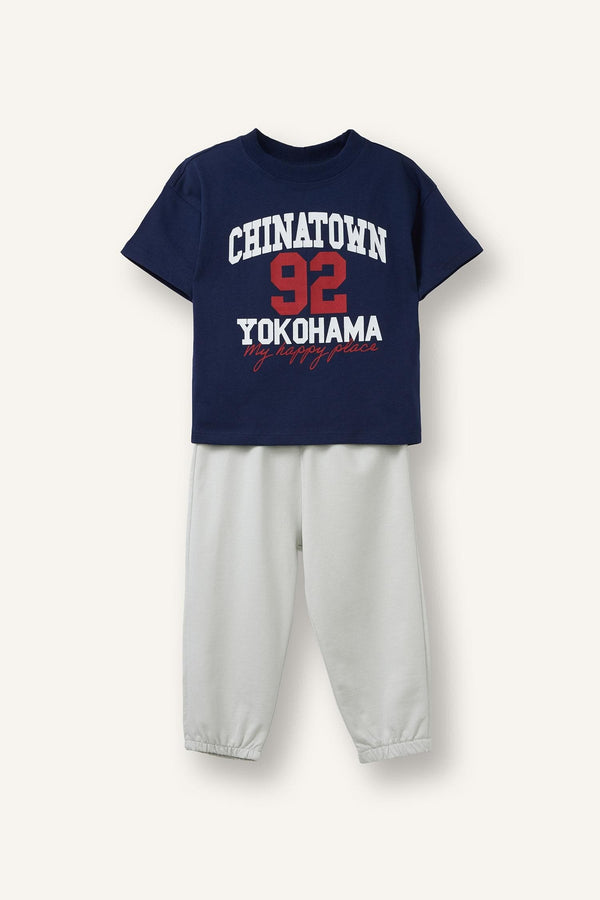 Printed T-Shirt Regular Fit Sweatpants 2 Pcs Boy