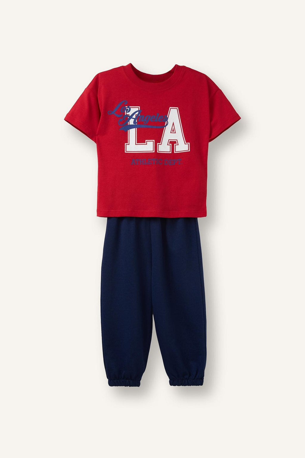 Printed T-Shirt Regular Fit Sweatpants 2 Pcs Boy
