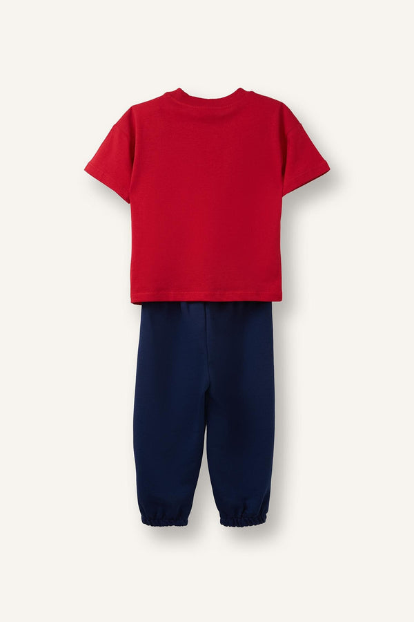Printed T-Shirt Regular Fit Sweatpants 2 Pcs Boy