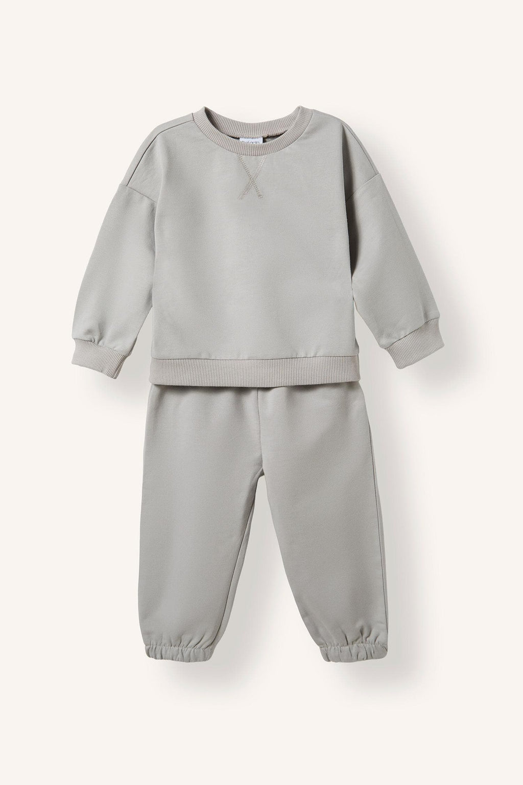 100% Cotton Long Sleeve Sweatshirt Elastic Waisted Tracksuit Bottoms 2 Pcs Set Baby Boy
