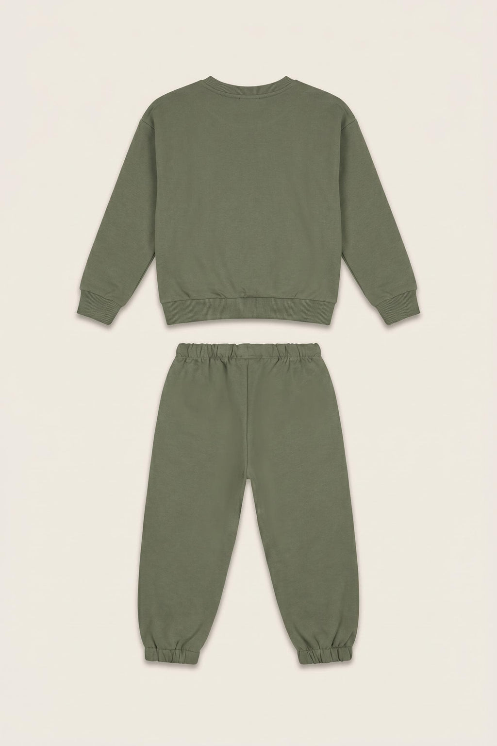 100% Cotton Long Sleeve Sweatshirt Elastic Waisted Tracksuit Bottoms 2 Pcs Set Baby Boy