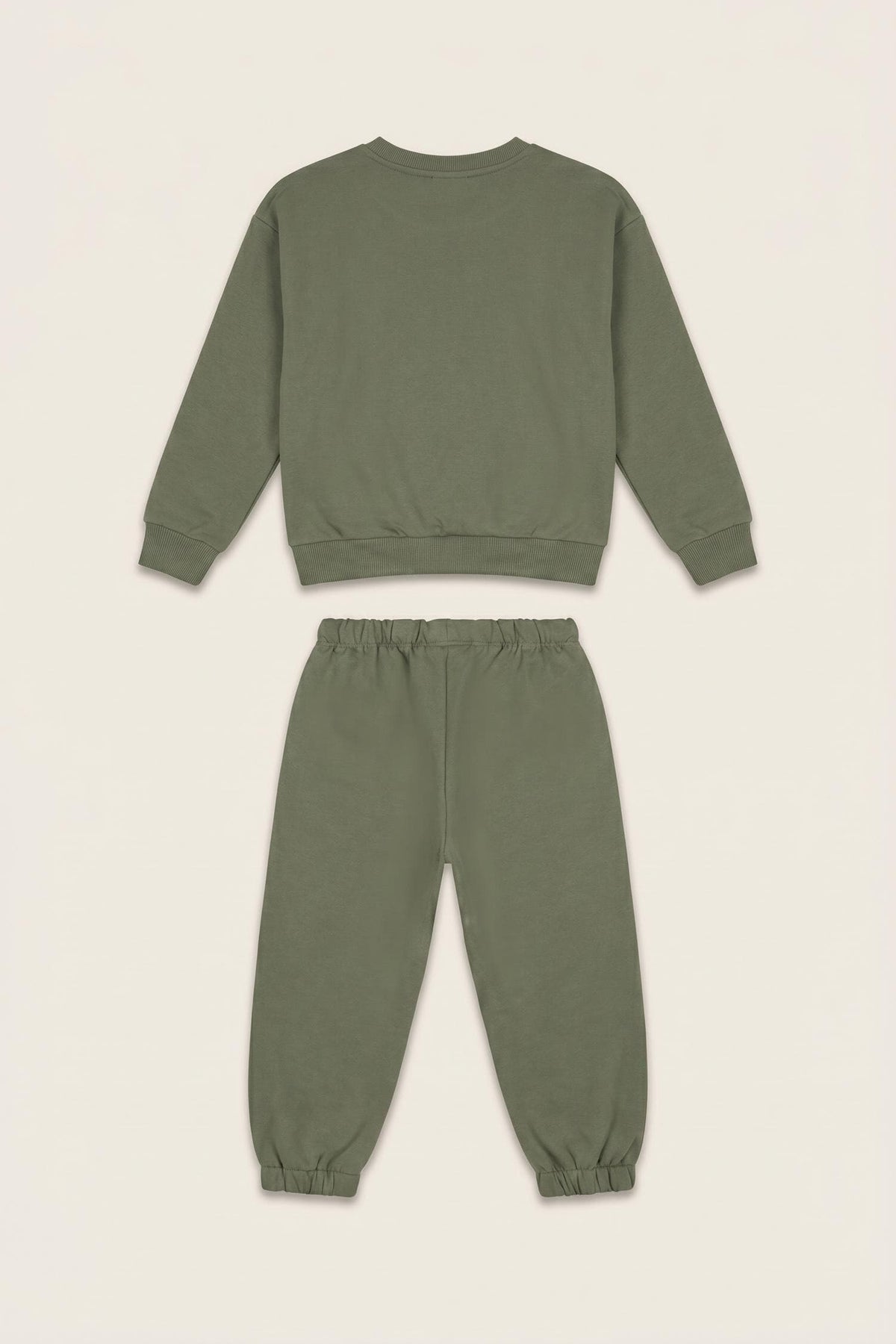100% Cotton Long Sleeve Sweatshirt Elastic Waisted Tracksuit Bottoms 2 Pcs Set Baby Boy