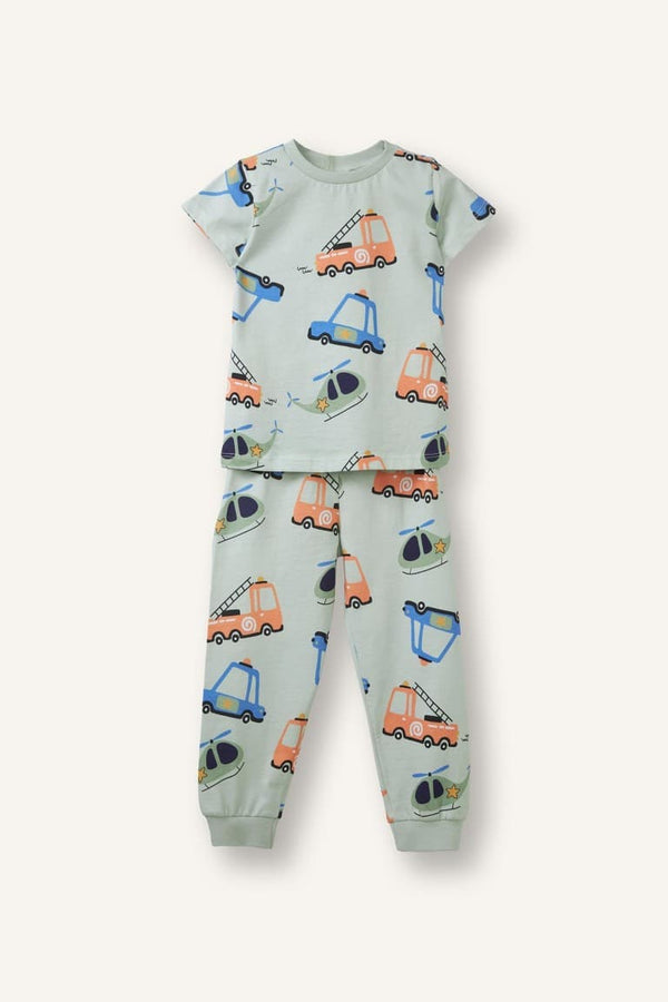 2-Piece Pajamas Mint Green Set Baby Boy