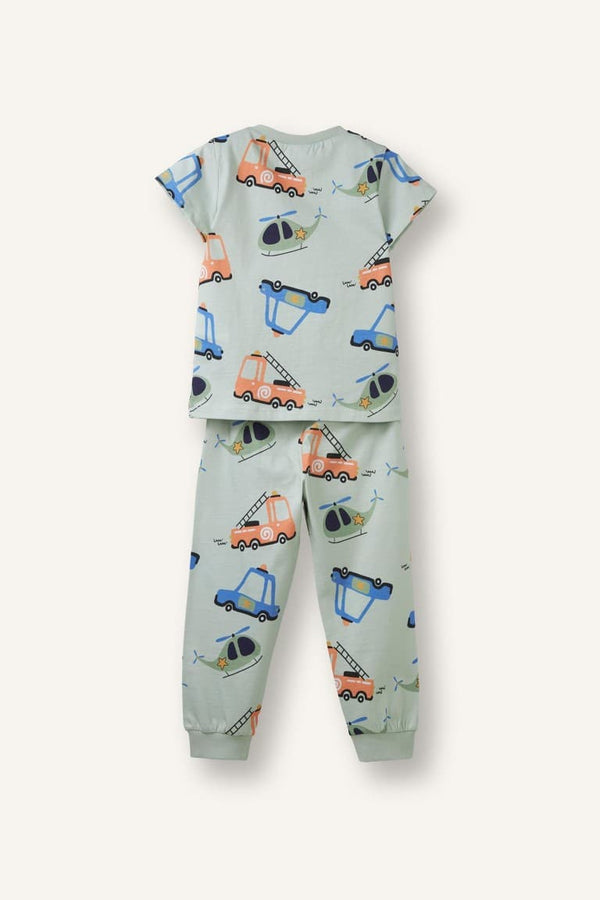 2-Piece Pajamas Mint Green Set Baby Boy