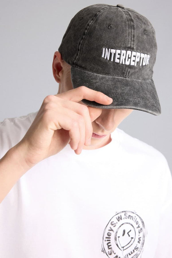 Mens Embroidered Cotton Cap Black Hat