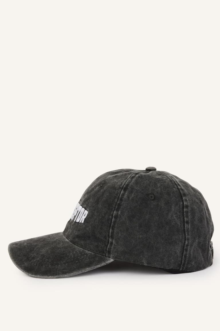 Mens Embroidered Cotton Cap Black Hat