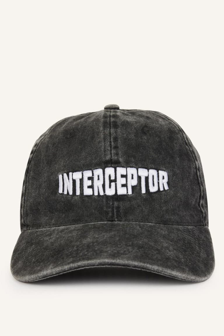 Mens Embroidered Cotton Cap Black Hat