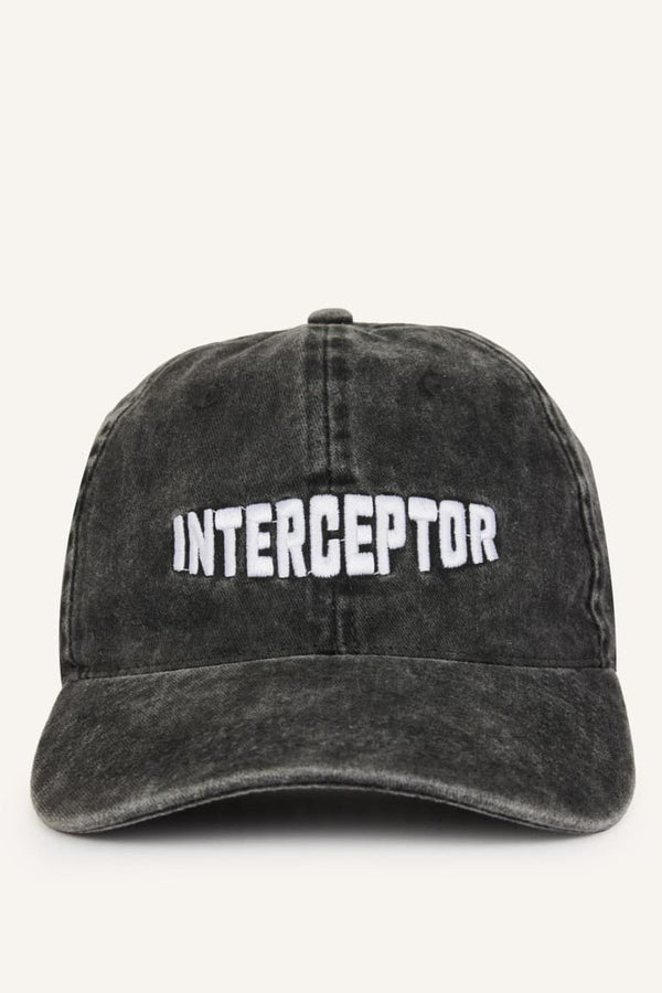 Mens Embroidered Cotton Cap Black Hat