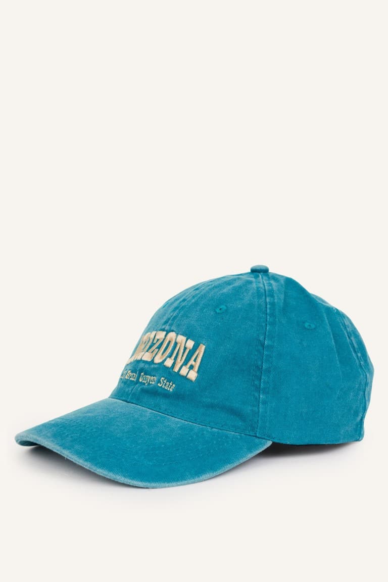 Mens Embroidered Cotton Cap Black Hat