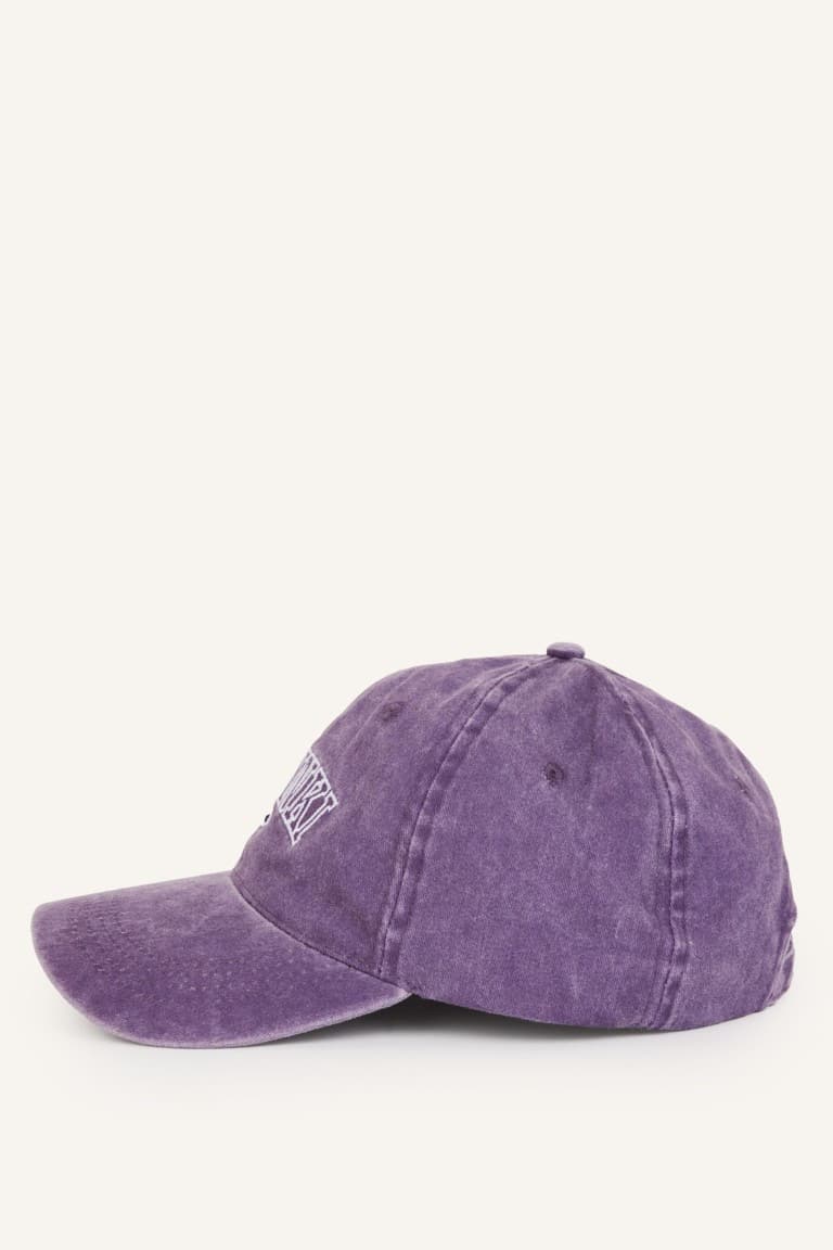 Mens Embroidered Cotton Cap Black Hat